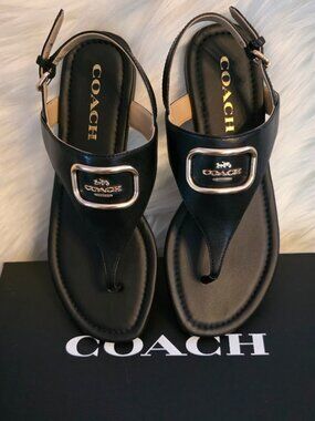 COACH Jordin Leather Sandals w Box - Size 6